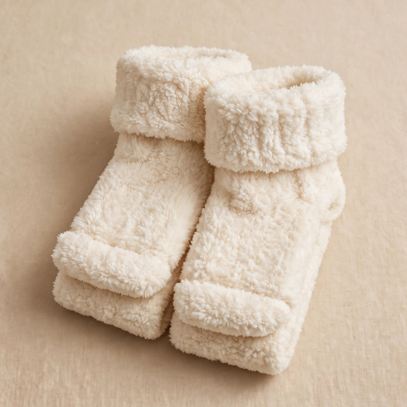 Cloud Slipper plush slipper socks, folded pair