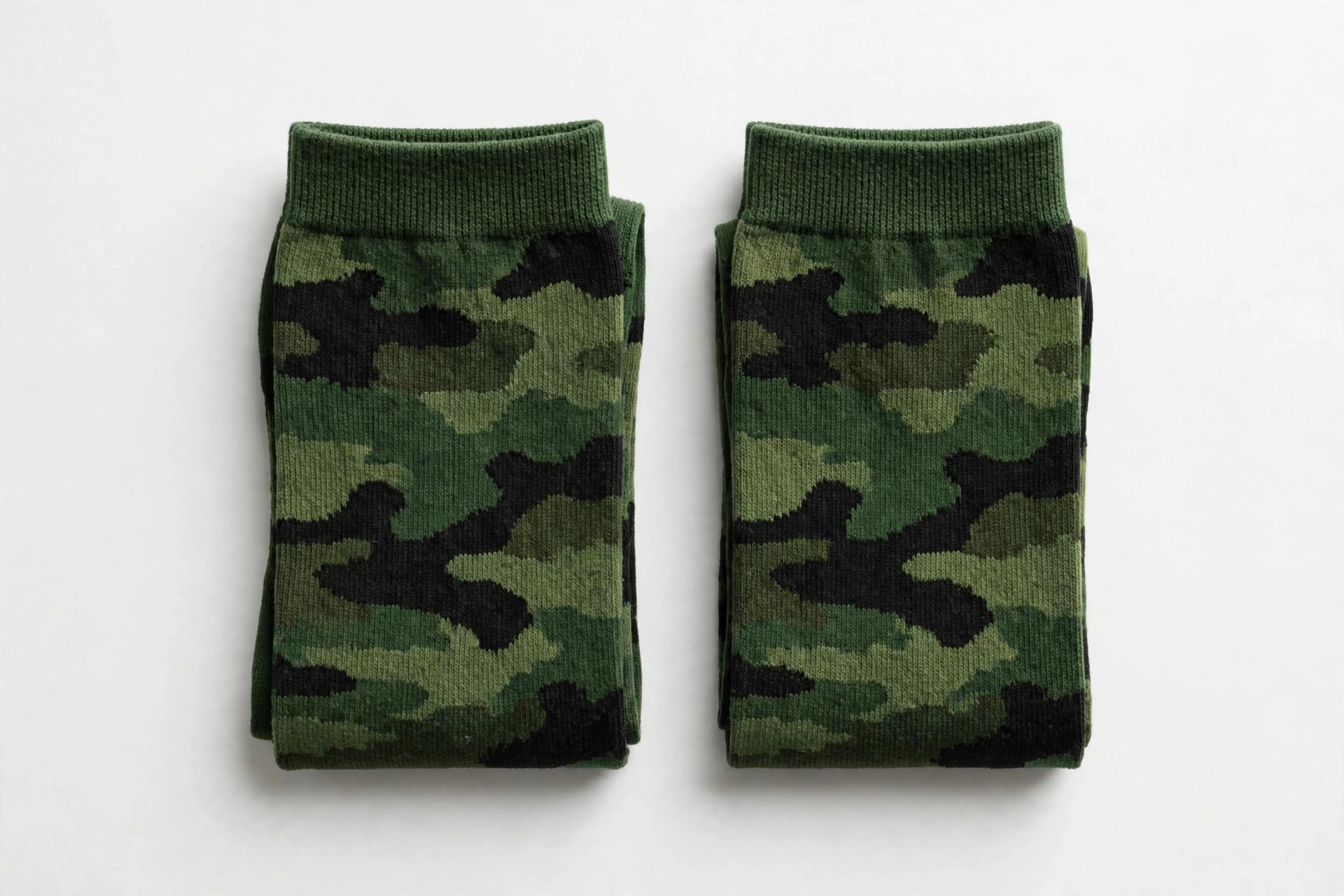 Stealth Camo green and black camouflage socks
